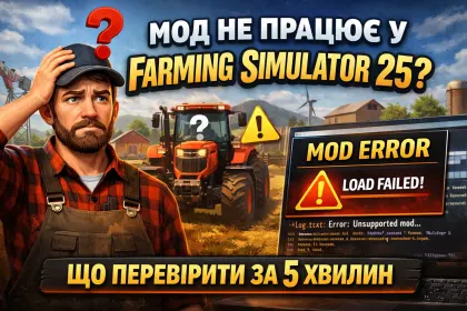 Мод не працює у Farming Simulator 25? Ось що перевірити за 5 хвилин
