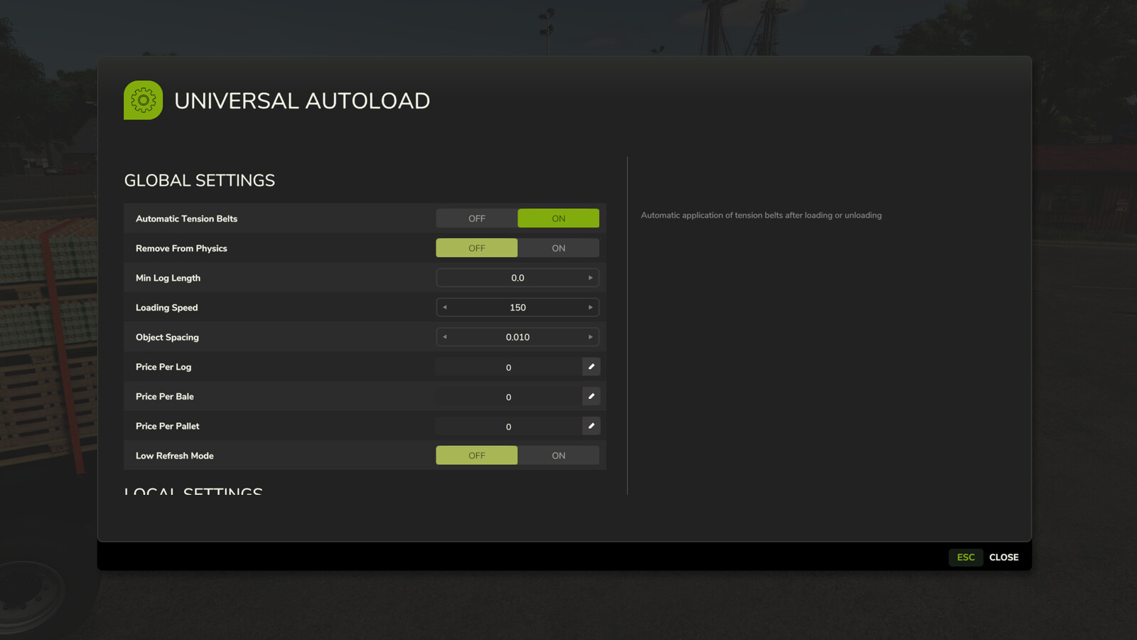 Універсальне автозавантаження для FS 25