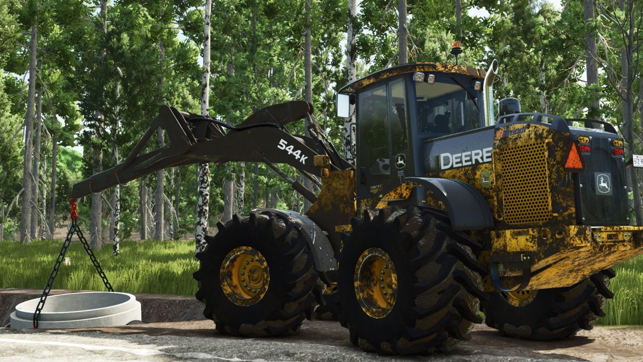 Потужний Фронтальний Навантажувач John Deere 544K для Farming Simulator 25 - Скріншоти