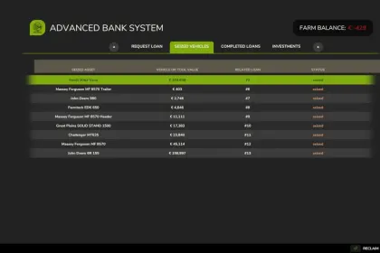 Advanced Bank System for Farming Simulator 25 — 2