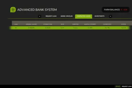 Advanced Bank System for Farming Simulator 25 — 3