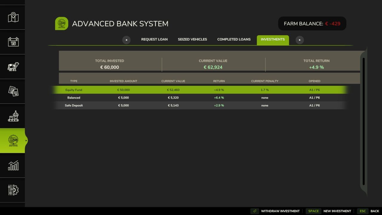 Advanced Bank System for Farming Simulator 25