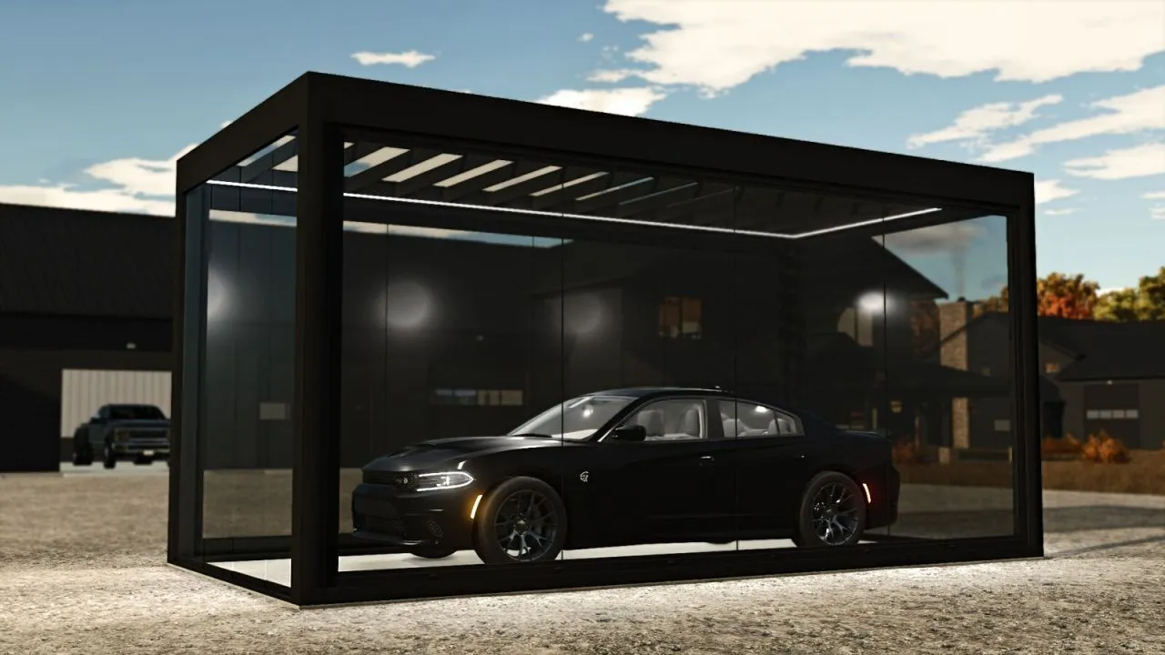 Modern Showroom Container — Stylish Garage-Showroom for Cars in Farming Simulator 25