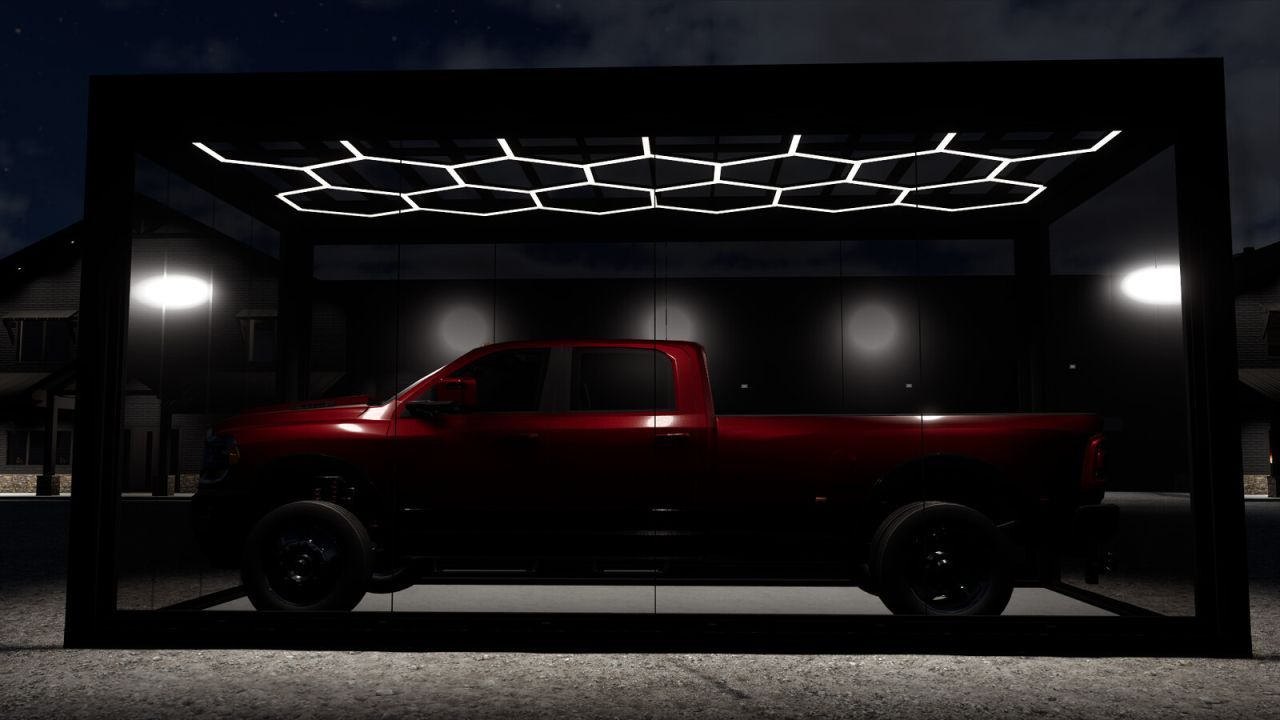 Modern Showroom Container — Stylish Garage-Showroom for Cars in Farming Simulator 25