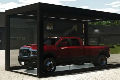 Modern Showroom Container — Stylish Garage-Showroom for Cars in Farming Simulator 25 — 3