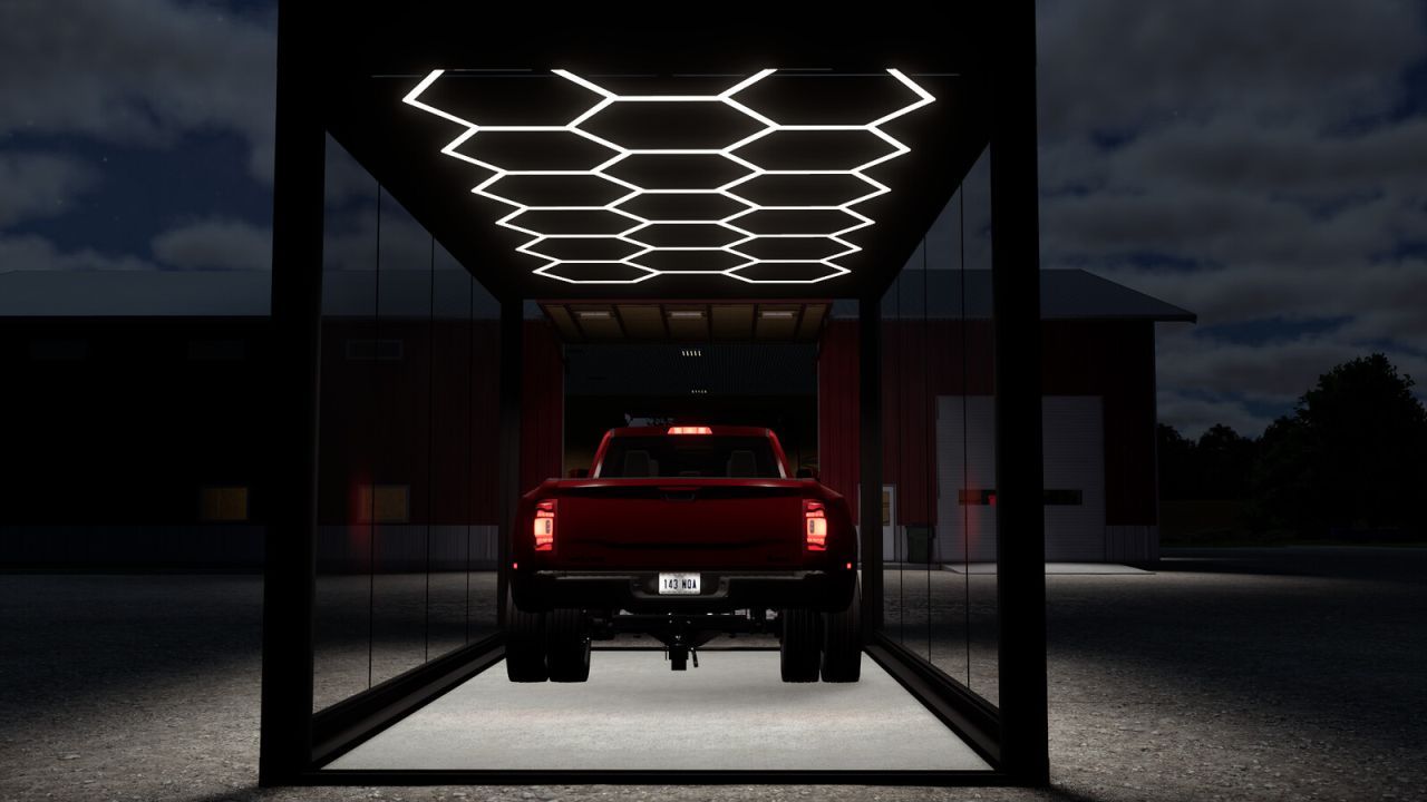 Modern Showroom Container — Stylish Garage-Showroom for Cars in Farming Simulator 25