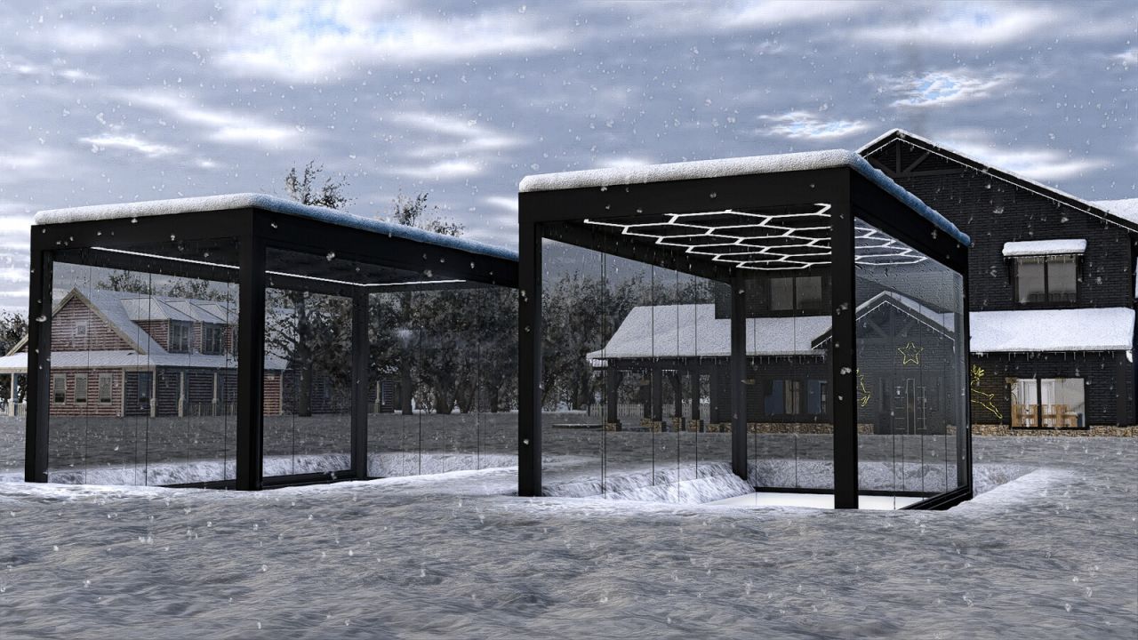 Modern Showroom Container — Stylish Garage-Showroom for Cars in Farming Simulator 25