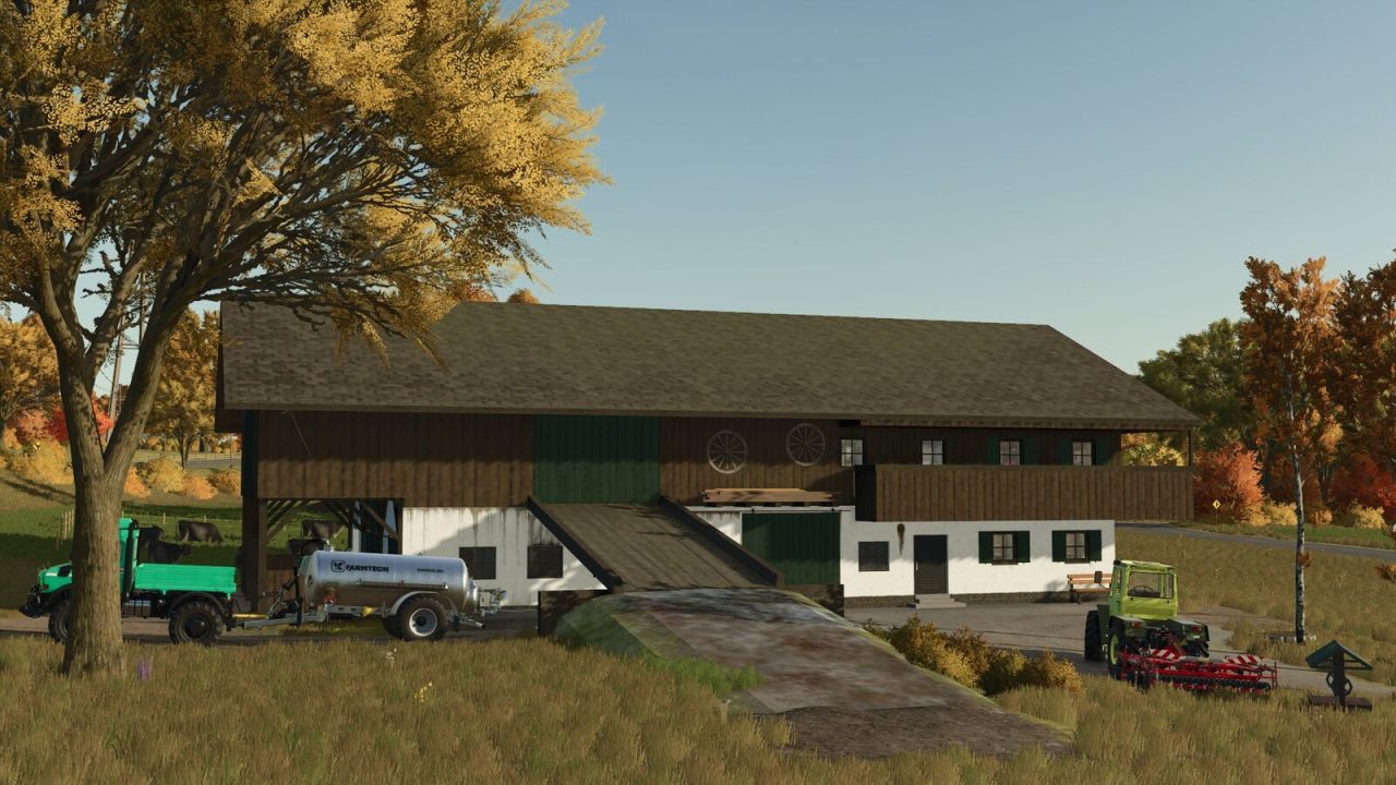 Автентична Ферма Farmhouse Loderer (1820) для Farming Simulator 25 — Хлів, Майстерня та Сінник