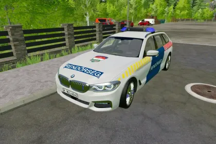 Skórka BMW 5-Series Touring G31 Policja Węgry do Farming Simulator 22