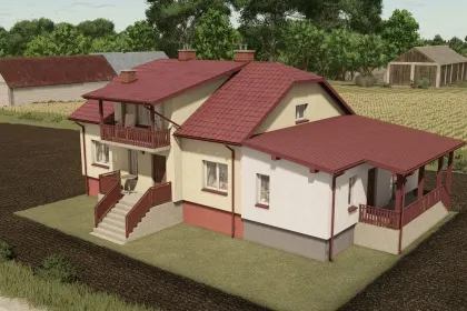 Gemütliches Europäisches Haus für Farming Simulator 25 — Übernachtung auf der Farm