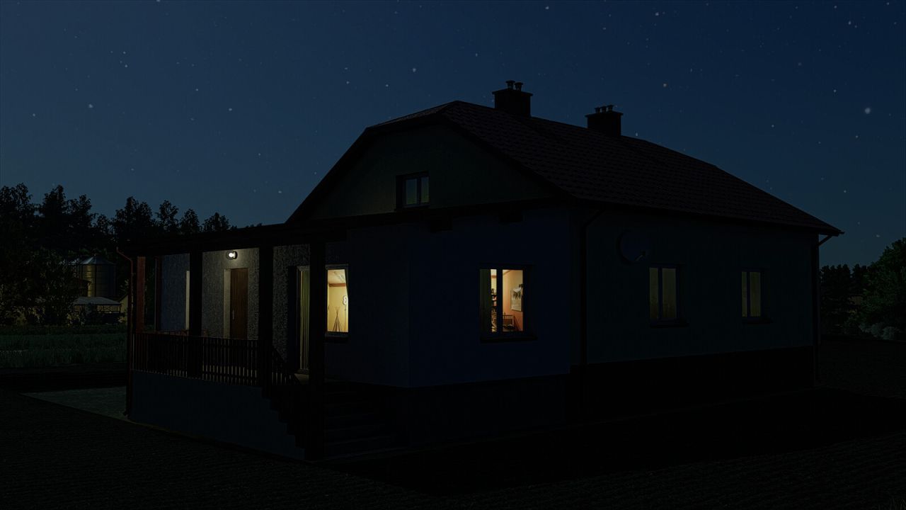 Затишний Європейський Будинок House для Farming Simulator 25 — Ночівля на Фермі - Скріншоти