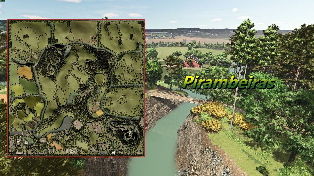 Легендарна Карта Pirambeiras Map для Farming Simulator 25 — Бразильські Пагорби та Великі Поля