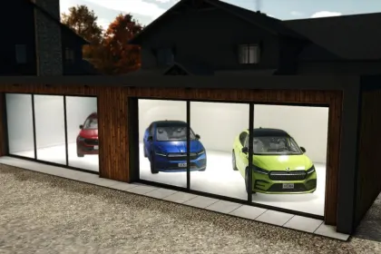 Moderne Autohäuser Car Showroom für Farming Simulator 25 — Stilvolle Garage für Technik