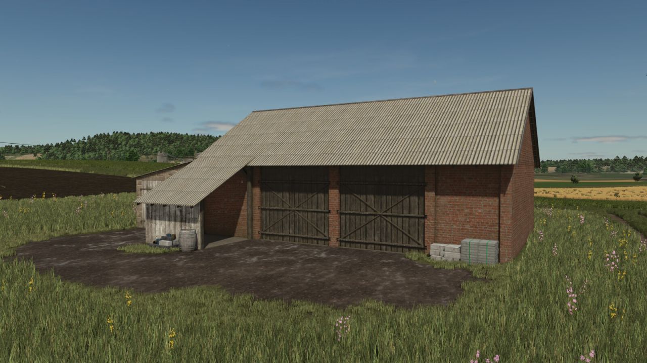 Efektywny Pakiet Sariów Barns Package do Przechowywania Sprzętu w Farming Simulator 25