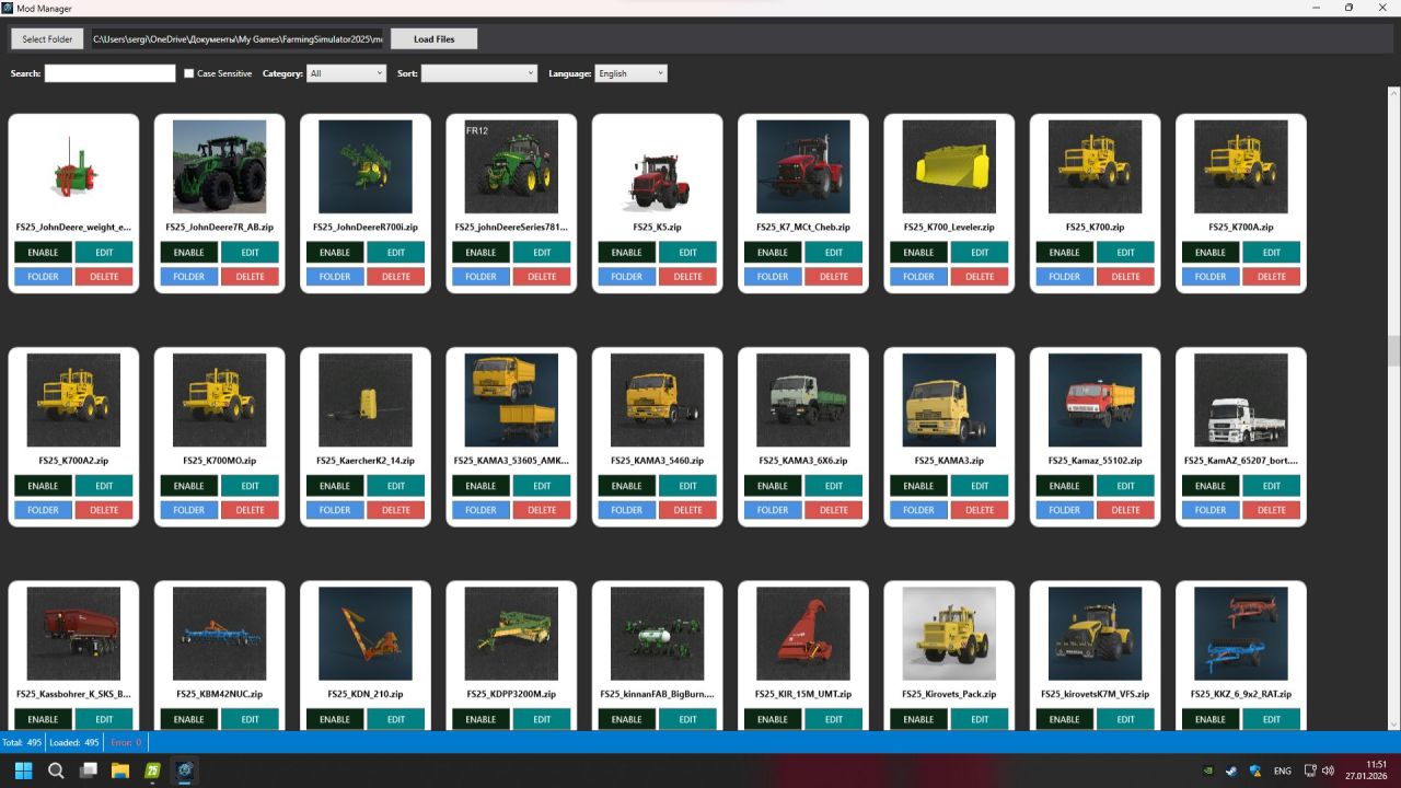 Ефективний Manager 1.3 — Менеджер Модів для Farming Simulator 25 без Конфліктів - Скріншоти