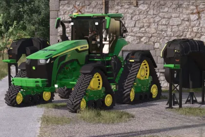 Traktor John Deere 8RX540 o dużej mocy i bocznych zbiornikach do Farming Simulator 25 — 2