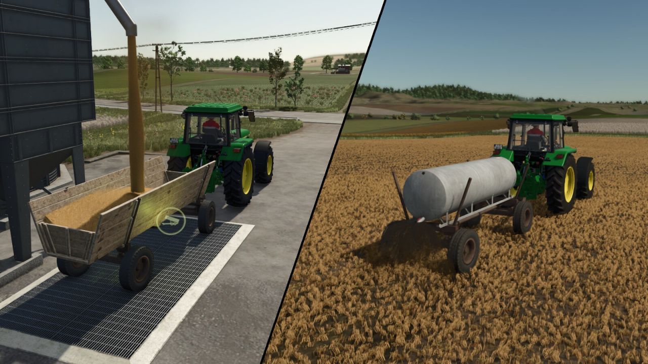 Legendarny Przyczep Old Wooden Wagon — Drewniany Uniwersal dla Farming Simulator 25