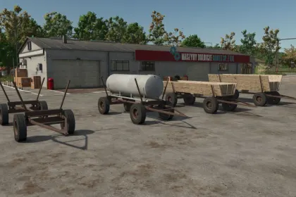 Legendärer Anhänger Old Wooden Wagon — Holz Universal für Farming Simulator 25 — 3