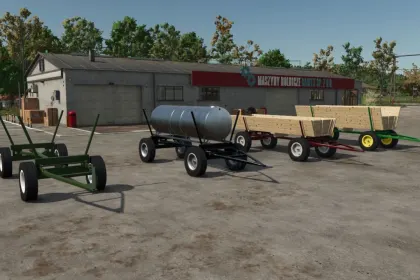 Legendärer Anhänger Old Wooden Wagon — Holz Universal für Farming Simulator 25 — 4