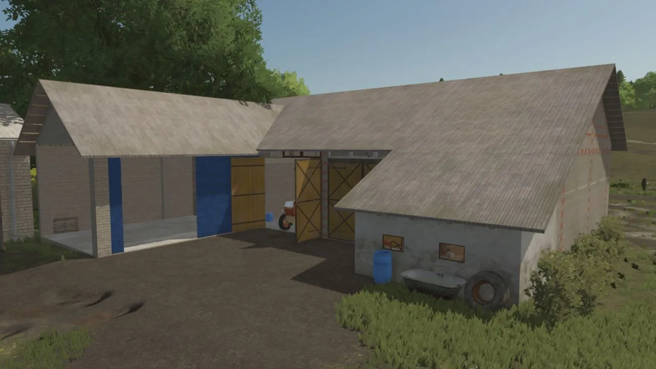 Ретро Сховище 1976 Old Storage Barn — Атмосферний Амбар для Вашої Ферми в FS25