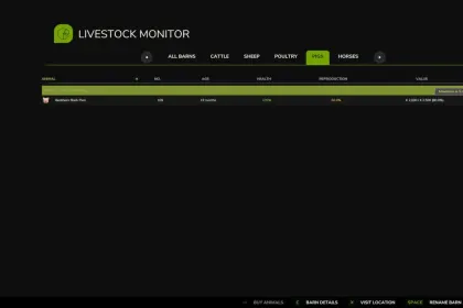 Livestock Monitor for Farming Simulator 25 — 6
