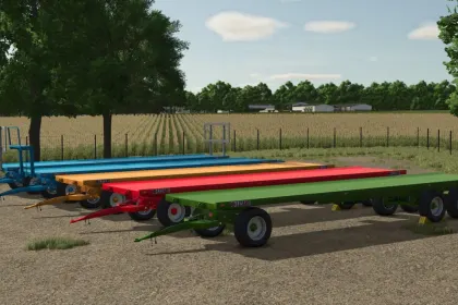 Міцний Причіп-Платформа Lizard Platform PM 1180/200 — Автозавантаження Тюків і Palox для FS25