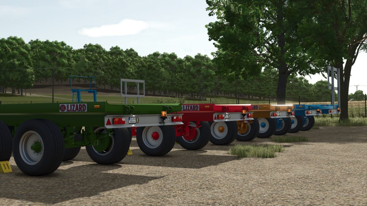 Robuster Anhänger-Plattform Lizard Platform PM 1180/200 — Automatisches Laden von Ballen und Palox für FS25