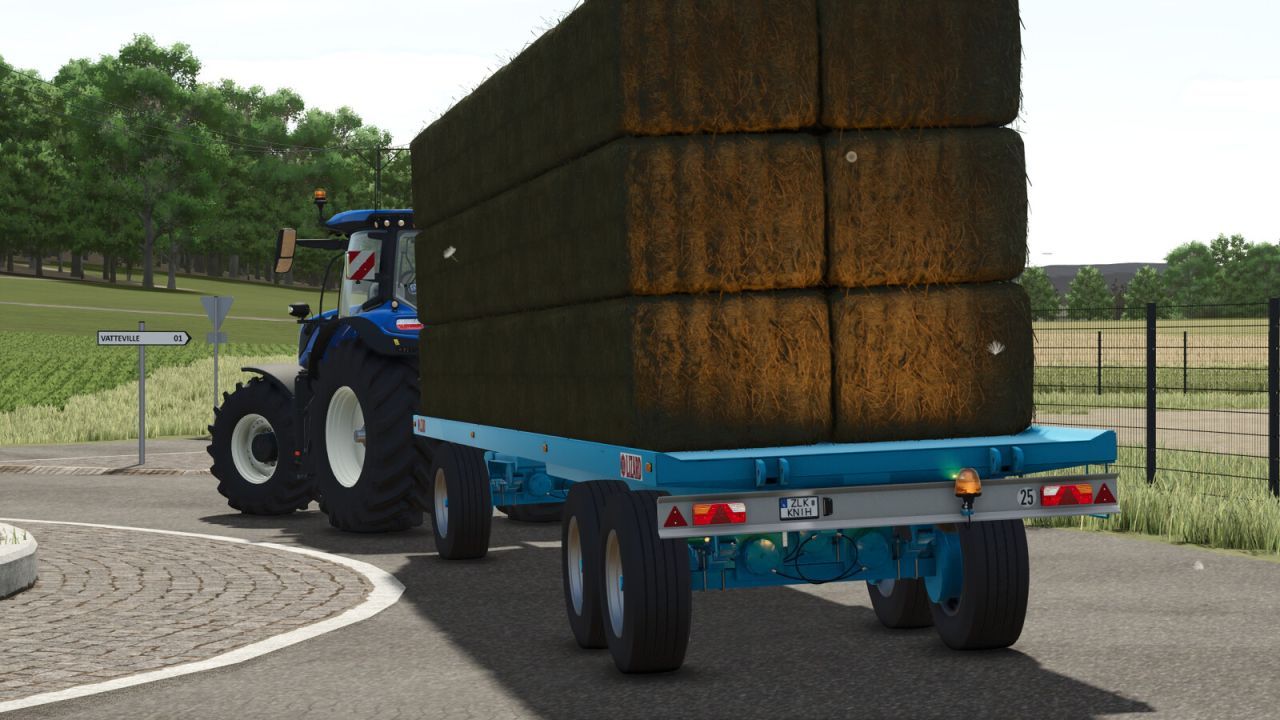 Robuster Anhänger-Plattform Lizard Platform PM 1180/200 — Automatisches Laden von Ballen und Palox für FS25