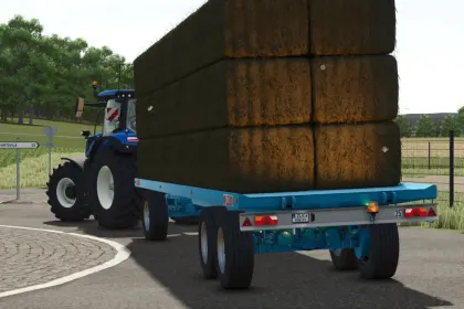 Міцний Причіп-Платформа Lizard Platform PM 1180/200 — Автозавантаження Тюків і Palox для FS25