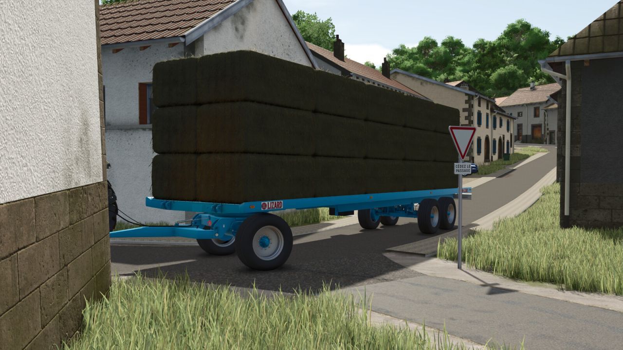 Robuster Anhänger-Plattform Lizard Platform PM 1180/200 — Automatisches Laden von Ballen und Palox für FS25