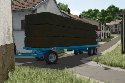 Міцний Причіп-Платформа Lizard Platform PM 1180/200 — Автозавантаження Тюків і Palox для FS25