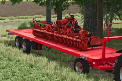 Міцний Причіп-Платформа Lizard Platform PM 1180/200 — Автозавантаження Тюків і Palox для FS25