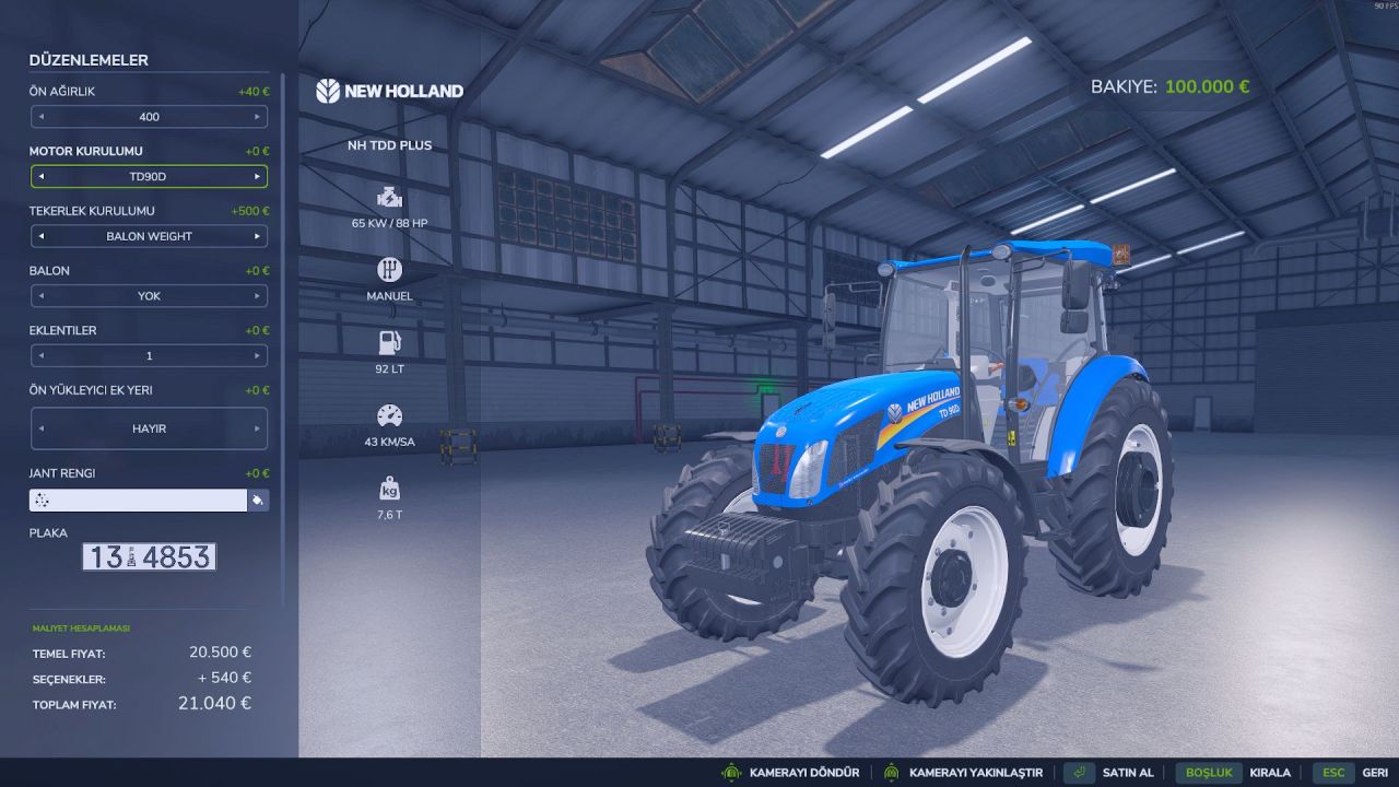 Traktor New Holland TDD TMR do Farming Simulator 25