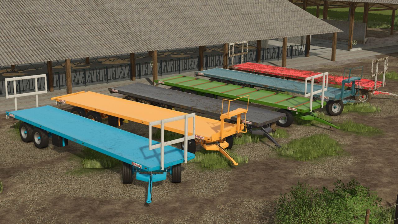 Efektywna Platforma Maupu PM 1180/200 — Ciężka Przyczepa do Bel i Paloksów w FS25