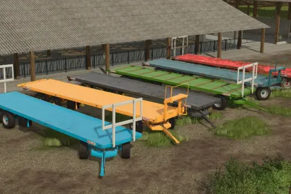 Ефективна Платформа Maupu PM 1180/200 — Важкий Причіп для Тюків і Палоксів у FS25