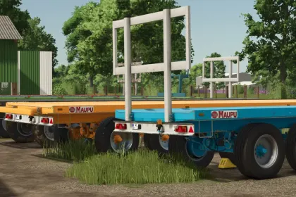 Ефективна Платформа Maupu PM 1180/200 — Важкий Причіп для Тюків і Палоксів у FS25