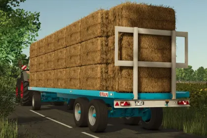 Ефективна Платформа Maupu PM 1180/200 — Важкий Причіп для Тюків і Палоксів у FS25