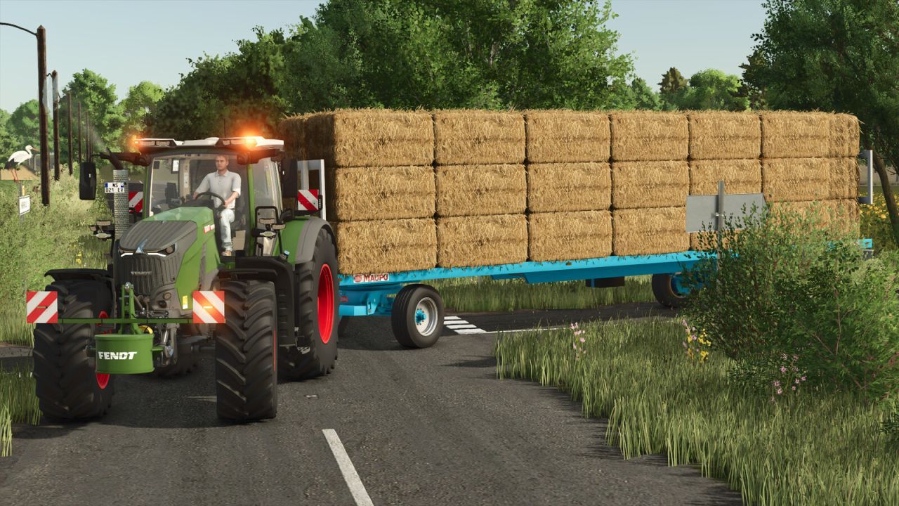 Efficient Maupu PM 1180/200 Platform — Heavy Trailer for Bales and Paloxes in FS25