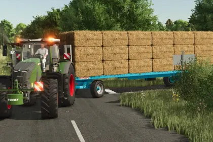 Ефективна Платформа Maupu PM 1180/200 — Важкий Причіп для Тюків і Палоксів у FS25