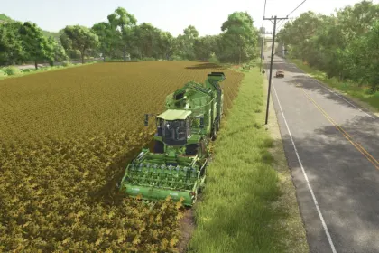 Leistungsstarker Mähdrescher Lizard HarvestGIANT — Universelle Wurzelernte in FS25 — 3