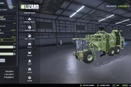 Leistungsstarker Mähdrescher Lizard HarvestGIANT — Universelle Wurzelernte in FS25 — 4