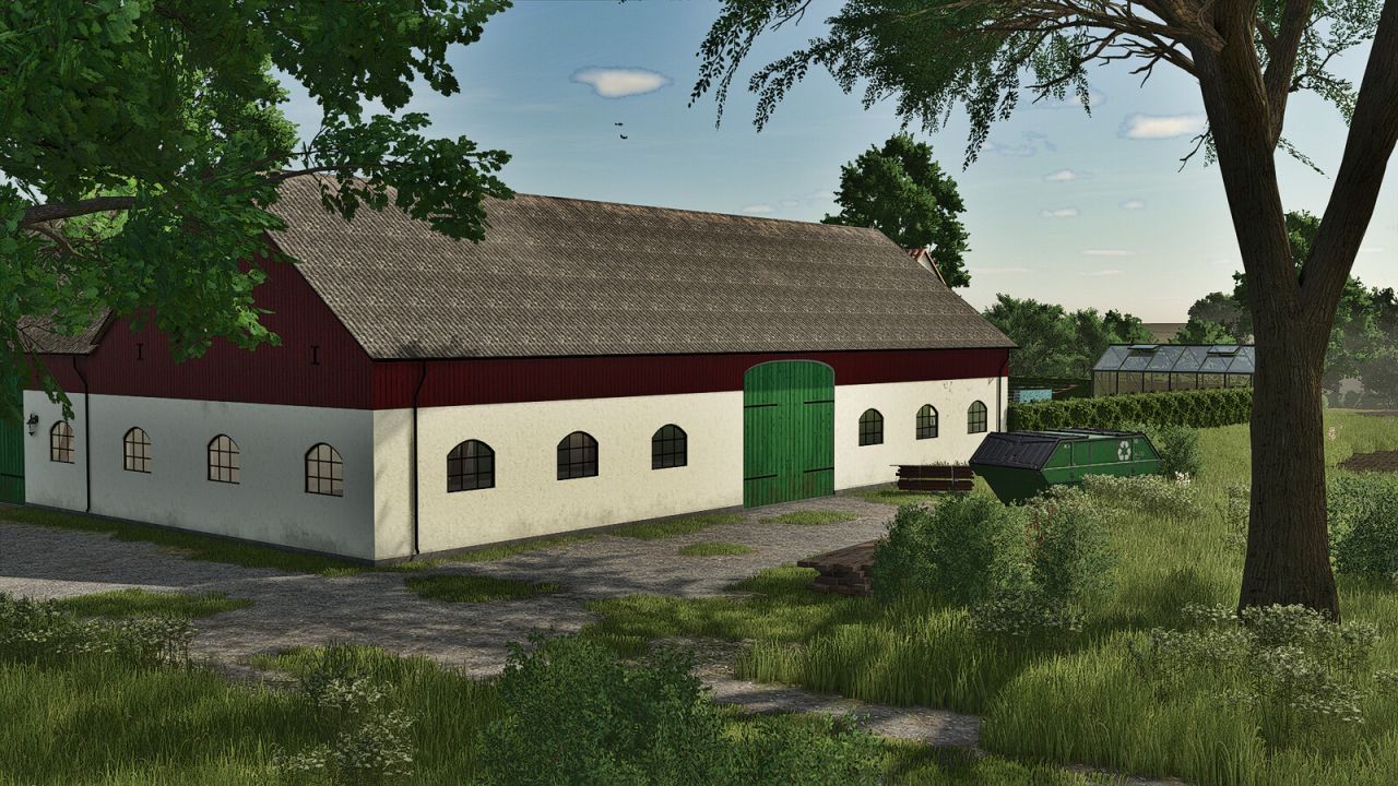 Атмосферний Набір Old Barns — Старі Шведські Сараї та Зерносховище для FS25 - Скріншоти