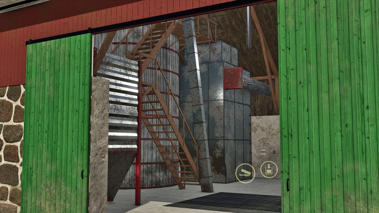 Атмосферний Набір Old Barns — Старі Шведські Сараї та Зерносховище для FS25 - Скріншоти