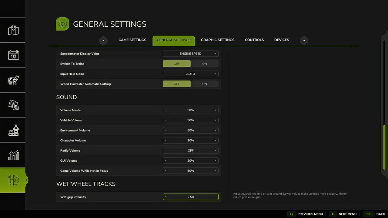 Realistischer Schlupf auf nassem Boden für Farming Simulator 25