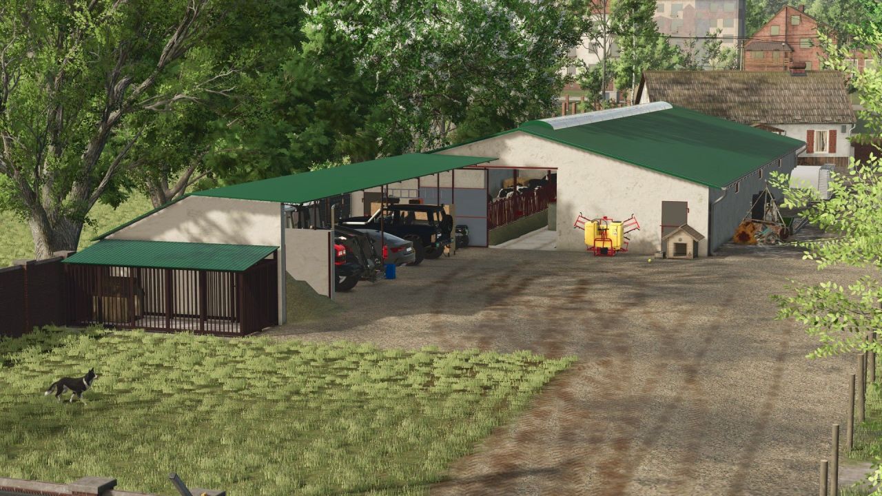Реалістичний Хлів Cow Barn with Shed — Велика Ферма для 80 Корів у FS25