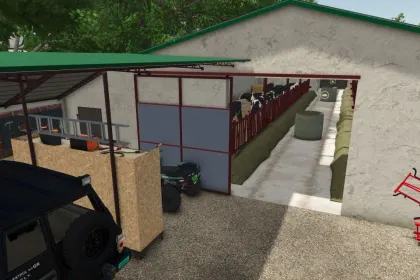 Реалістичний Хлів Cow Barn with Shed — Велика Ферма для 80 Корів у FS25 — 4