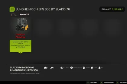 Elektro-Gabelstapler Jungheinrich EFG S50 für Farming Simulator 25 — 3