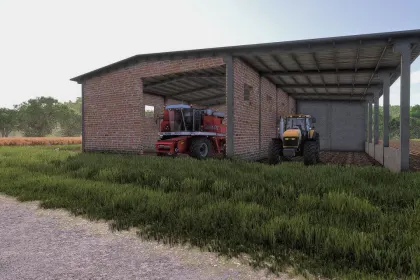 Міцний Склад Brick Shed для Техніки у Farming Simulator 25