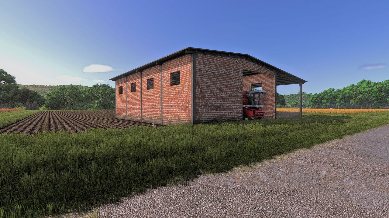 Mocny Magazyn Brick Shed dla Maszyn w Farming Simulator 25 - Zrzuty ekranu