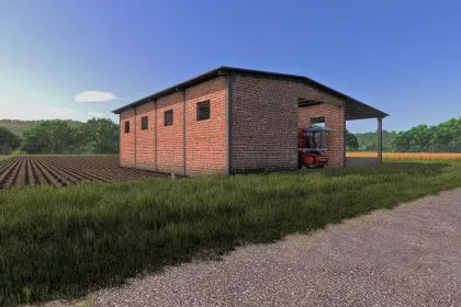 Міцний Склад Brick Shed для Техніки у Farming Simulator 25